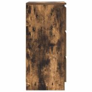 Сайдборд, опушен дъб, 37,5x35x76 см, инженерно дърво