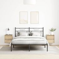 Нощни шкафчета за стенен монтаж, 2 бр, сонома дъб, 38x34x40 см