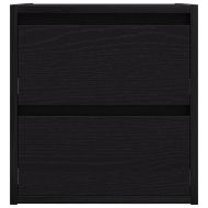 Нощни шкафчета за стенен монтаж, 2 бр, Черен дъб, 38x34x40 см