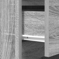 Нощни шкафчета с 3 чекмеджета, 2 бр, сив сонома, 39x35x65 см