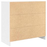 Бюфет с чекмеджета, бял, 80x34x76 см, инженерно дърво