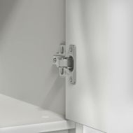 Бюфет с чекмеджета, бял, 80x34x76 см, инженерно дърво