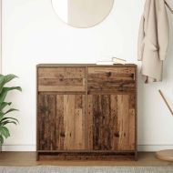 Бюфет с чекмеджета, старо дърво, 80x34x76 см, инженерно дърво