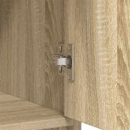 Бюфет с чекмеджета, дъб сонома, 80x34x76 см, инженерно дърво