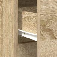 Бюфет с чекмеджета, дъб сонома, 80x34x76 см, инженерно дърво