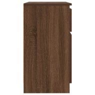 Бюфет с чекмеджета, кафяв дъб 71x35x65 см инженерно дърво