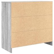 Бюфет с чекмеджета, сив сонома 80x34x76 см инженерно дърво