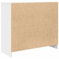 Сайдборд, бял, 85x34x76 см, инженерно дърво