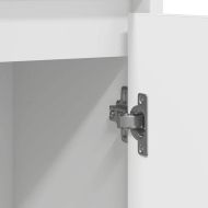 Сайдборд, бял, 85x34x76 см, инженерно дърво