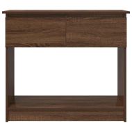 Конзолна маса с чекмеджета, kафяв дъб 85,5x38,5x74,5 cm