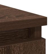 Бюфет с чекмеджета, кафяв дъб 71x35x65 см инженерно дърво