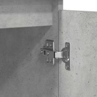 Бюфет с чекмеджета бетонно сив 100,5x35x98,5 см инженерно дърво