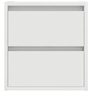 Нощни шкафчета за стенен монтаж, 2 бр, бели, 38x34x40 см