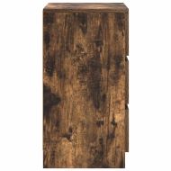 Нощни шкафчета с 3 чекмеджета, 2 бр, опушен дъб, 39x35x65 см