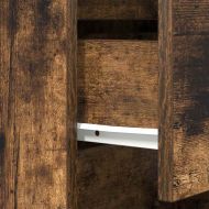 Нощни шкафчета с 3 чекмеджета, 2 бр, опушен дъб, 39x35x65 см