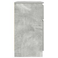 Бюфет с чекмеджета, бетонно сив, 71x35x65 см, инженерно дърво