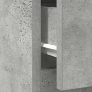 Бюфет с чекмеджета, бетонно сив, 71x35x65 см, инженерно дърво