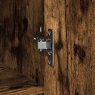 Бюфет с чекмеджета, опушен дъб, 101x35x76 см, инженерно дърво