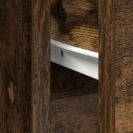 Бюфет с чекмеджета, опушен дъб, 101x35x76 см, инженерно дърво