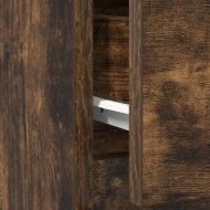 Бюфет с чекмеджета, опушен дъб, 71x35x84 см, инженерно дърво