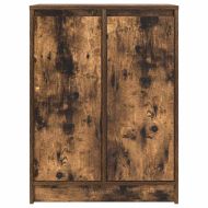 Сайдборд, опушен дъб, 57x34x76 см, инженерно дърво