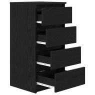 Сайдборд, Черен дъб, 37,5x35x76 см, инженерно дърво