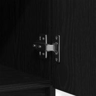 Бюфет с чекмеджета, черен дъб, 71x35x65 см, инженерно дърво