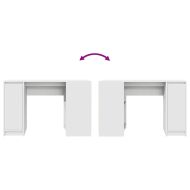 Бюро, бяло, 120x42x76 см, инженерно дърво