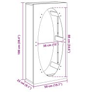 Стойка за дърва, 50x23x100 см, студеновалцувана стомана