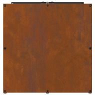 Стойка за дърва за огрев 40x40x40 см Патинираща стомана