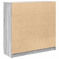 Бюфет с чекмеджета, сив сонома 100,5x35x98,5 см инженерно дърво