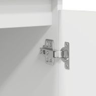 Бюфет с чекмеджета, бял, 100,5x35x98,5 см, инженерно дърво