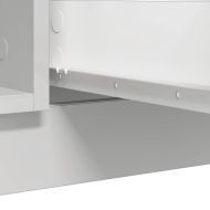 Бюфет с чекмеджета, бял, 100,5x35x98,5 см, инженерно дърво