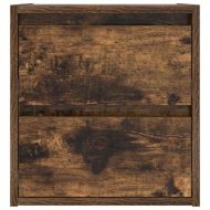 Нощни шкафчета за стенен монтаж, 2 бр, опушен дъб, 38x34x40 см