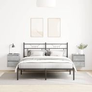 Нощни шкафчета за стенен монтаж 2 бр бетонно сиви 38x34x40 см