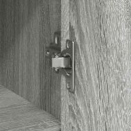 Бюфет с чекмеджета, сив сонома, 101x35x76 см, инженерно дърво