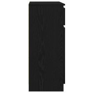 Бюфет с чекмеджета, черен дъб, 71x35x84 см, инженерно дърво