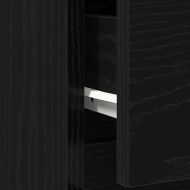 Бюфет с чекмеджета, черен дъб, 71x35x84 см, инженерно дърво