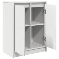 Сайдборд, бял, 57x34x76 см, инженерно дърво