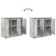 Сайдборд, бетонно сив, 85x34x76 см, инженерно дърво