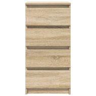 Сайдборд, дъб сонома, 37,5x35x76 см, инженерно дърво