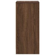 Сайдборд, Кафяв дъб, 29,5x34x76 см, инженерно дърво