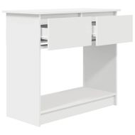Конзолна маса с чекмеджета, бяла 85,5x38,5x74,5 cm