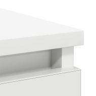 Бюфет с чекмеджета, бял, 71x35x65 см, инженерно дърво