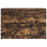 ТВ шкаф опушен дъб 80x35x54 cm Инженерна дървесина