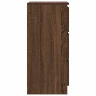 Сайдборд, кафяв дъб, 37,5x35x76 см, инженерно дърво