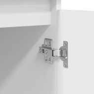 Бюфет с чекмеджета, бял, 100,5x35x76 см, инженерно дърво