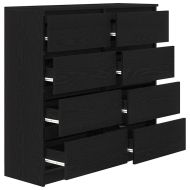 Сайдборд, Черен дъб, 100x35x99 см, инженерно дърво