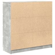 Сайдборд, бетонно сив, 100x35x99 см, инженерно дърво