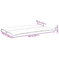 Възглавница за градинска пейка антрацит 150x(50+50)x7см оксфорд